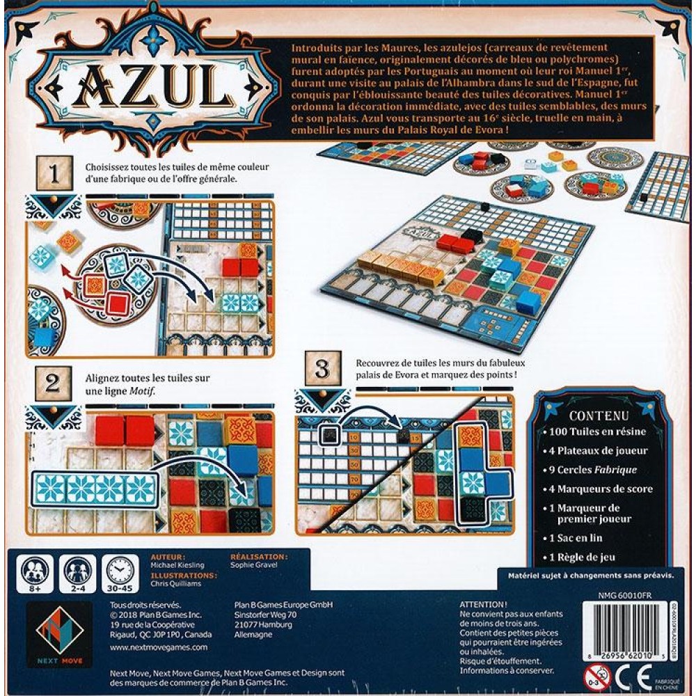 Azul: Maître Chocolatier (2022) - Jeux Abstraits 