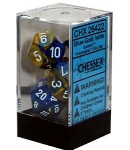 set de 7 des chessex gemini blue gold 1 jeux Toulon L Ataniere.jpg | Jeux Toulon L'Atanière