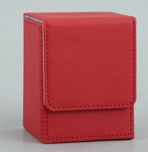 Deck Box 100 cartes : Rouge (intérieur Gris Clair)