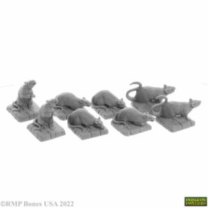 Reaper : Dire Rats (8 Figurines)