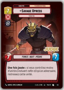 Star Wars Unlmited Savage Opress promo Store Showdown SWU Crepuscule de la Republique | Jeux Toulon L'Atanière