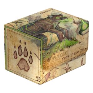 Deck Box Cuir : Parchemin Panthère Vert