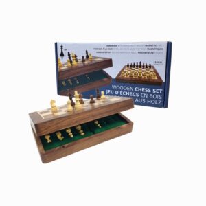 Échecs en Bois Magnétique Pliant : 30cm