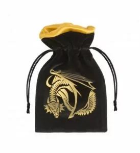 Bourse Velours Dragon : Black &amp; Gold