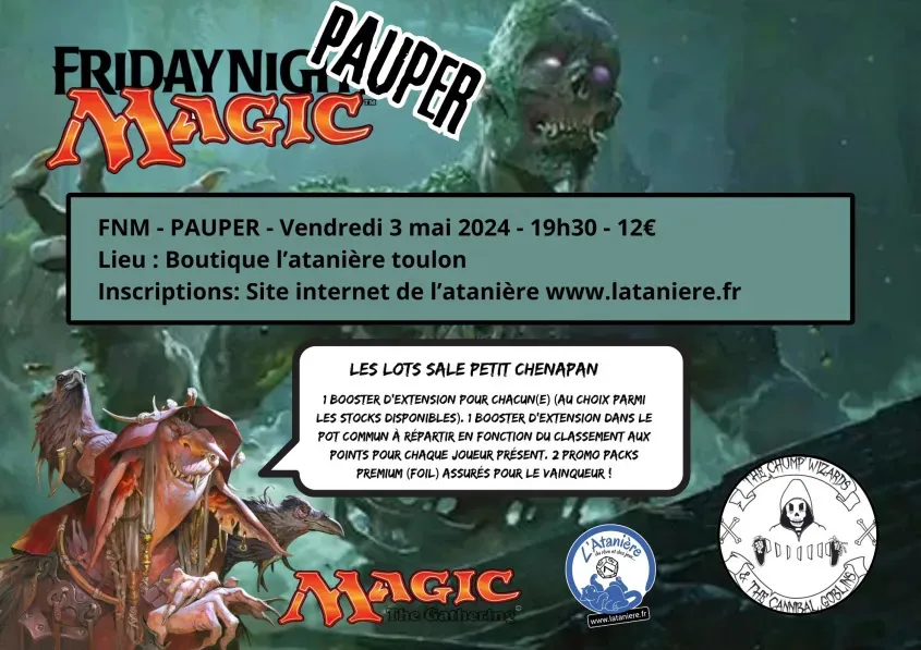 FNM pauper Avril 2024 | Jeux Toulon L'Atanière