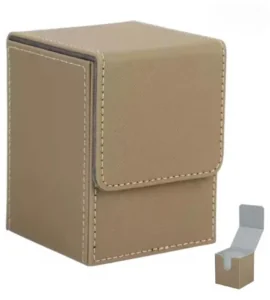 Deck Box 100 cartes : Beige (intérieur Gris)